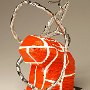 Chris Frost, "The Blusher," 2013, nickel plated bronze, polychrome wood, 13 x 14 x 8 inches.